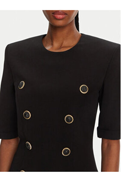 BALMAIN Women's Cocktail Dress DF1R7330VB00 Black