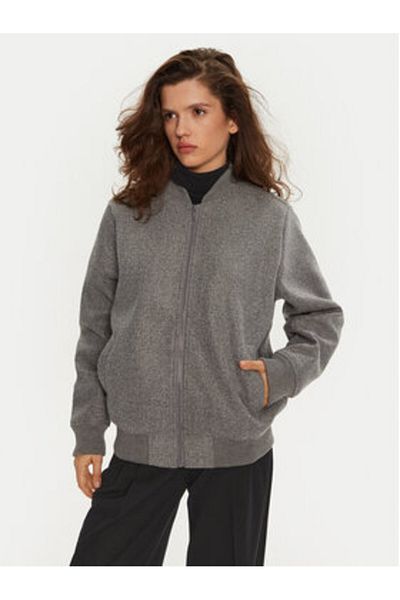 Brave Soul Women's Bomber Jacket LJK-WRENLEY Gray