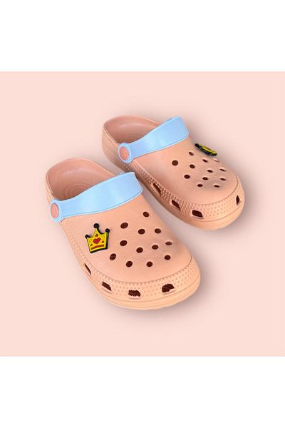 AkınalBella Girl Child Powder Light Sole Beach Pool Daily Closed Front Slippers