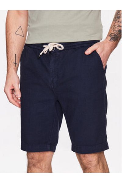 Petrol Industries Pantaloni scurți din material pentru bărbați M-1030-SHO538 Albastru marin