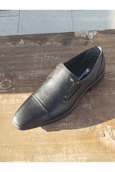 LİCCAS Erkek Mevsimlik Kundura Hakiki Deri  Kauççuk Taban Bağsız