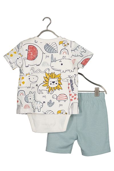 Blue Seven Boy Bodysuit and shorts set 422185 X White