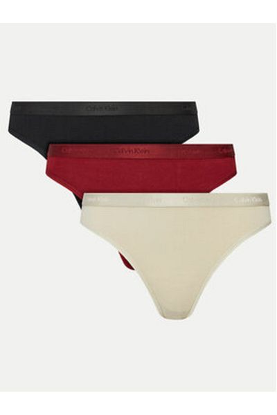 Calvin Klein Set de 3 perechi de chiloți clasici Calvin Klein Underwear pentru femei 000QD5243E Colorați