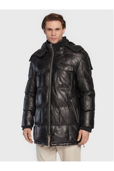 BUGATTI Mens Leather Jacket 222048 Black