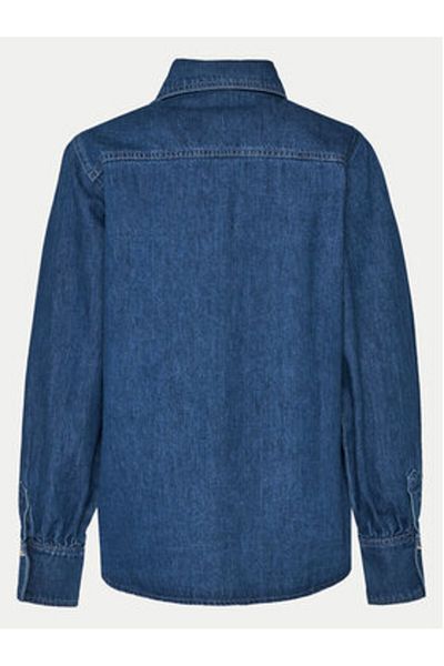 Bruuns Bazaar Cămașă din denim pentru femei BBW4231 albastră