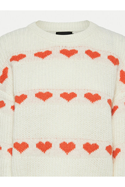 PIECES Γυναικείο Πουλόβερ 17152014 Εκρού