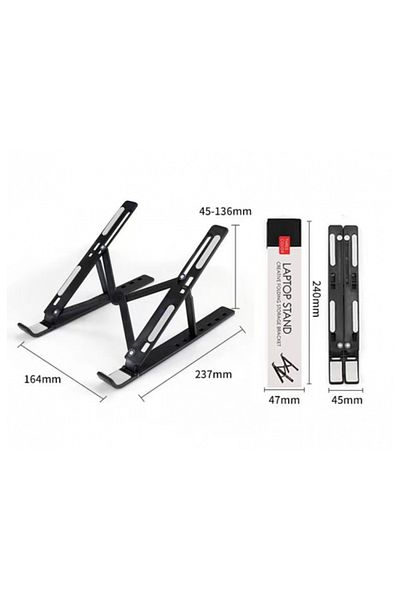 OEM Tablet or laptop holder, ABS plastic, 6-level adjustment, black