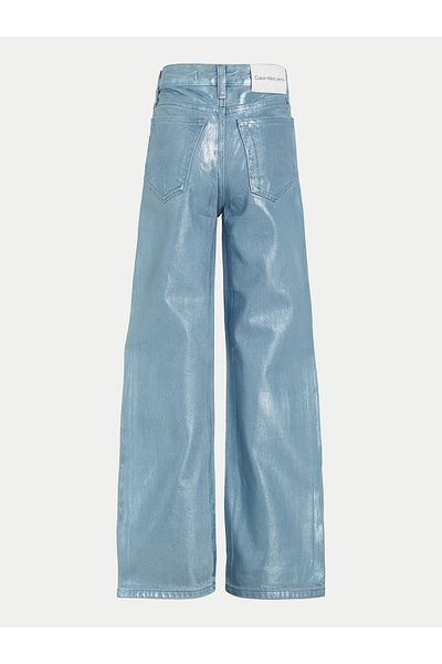 Calvin Klein Jeans Pantaloni din material textil pentru fete IG0IG02383 albaștri