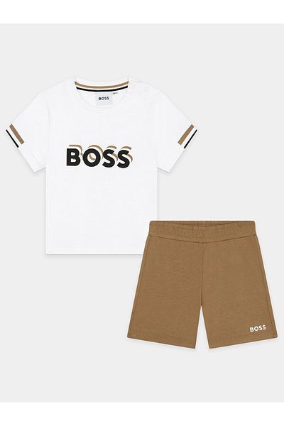 BOSS Boy Set T-shirt and shorts J50624 M Beige
