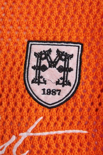 Machinist Mchnst Knit Badge Detailed Tee Orange
