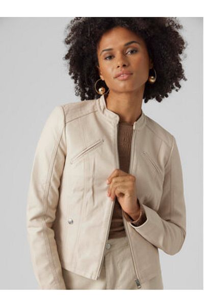 Vero Moda Jachetă din piele ecologică pentru femei 10288555 bej