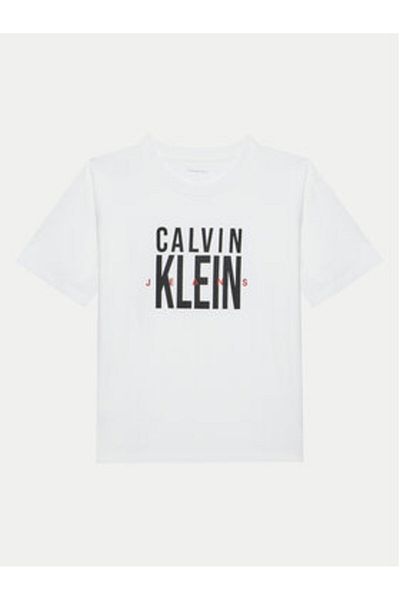 Calvin Klein Jeans Tricou băieți IB0IB02448 Alb