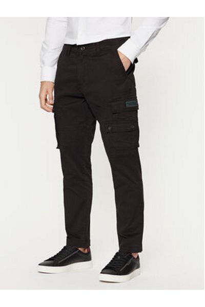 Aeronautica Militare Men's fabric trousers 242PA1632CT3399 Black