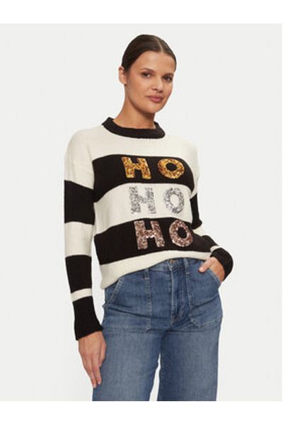 Brave Soul Women's Sweater LKX-230TRIHO Ecru