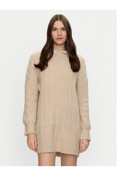 Brave Soul Rochie tricotată pentru femei LKD-162VIRGOA bej