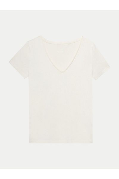 4F Tricou damă 4FWSS24TTSHF1359 Ecru