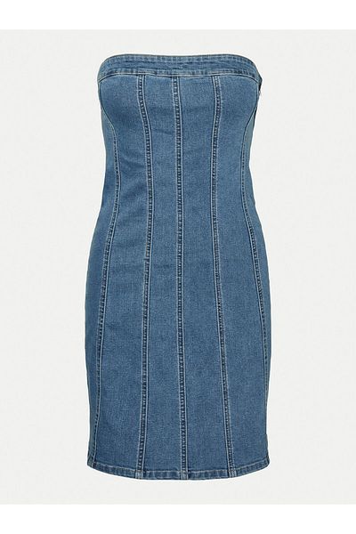 Vero Moda vero moda Rochie din denim pentru femei 10310272 Albastră