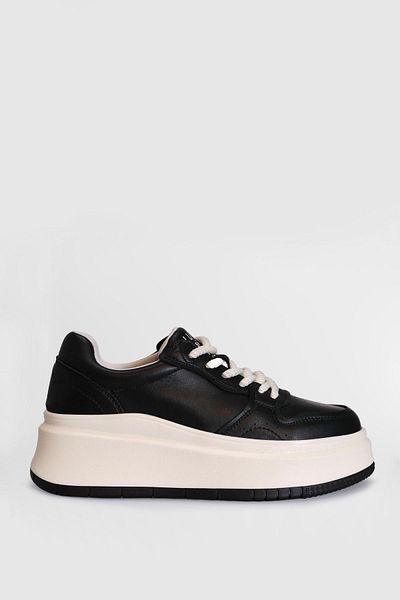 Lufian Pantofi sport Laura Black pentru femei din piele naturală