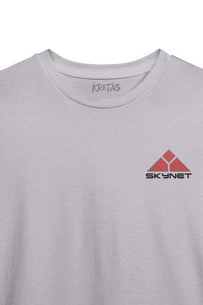 Kretas Μπλουζάκι Unisex γκρι τεχνητής νοημοσύνης SkyNet Terminator Τεχνητής νοημοσύνης AI Minimal εμπριμέ μπλουζάκι