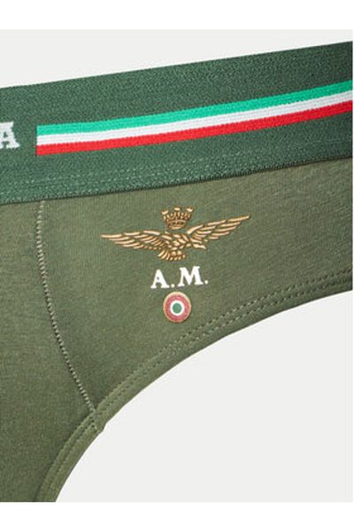 Aeronautica Militare Men's Set of 2 pairs of briefs AM1USL001 Khaki