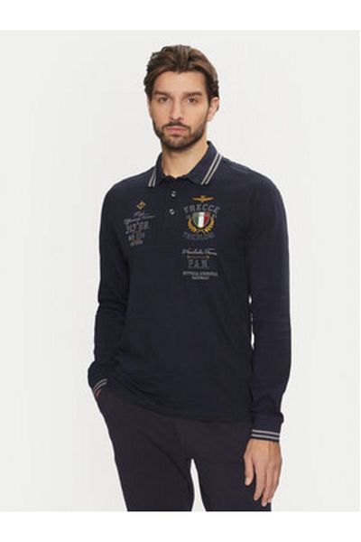 Aeronautica Militare Polo bărbătesc 242PO1828P310 Albastru marin
