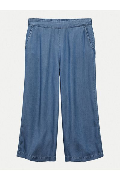 Vero Moda Pantaloni culotte pentru femei 10304861 albaștri