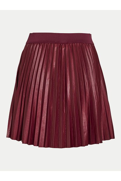 VILA Women's Pleated Skirt 14106310 Red