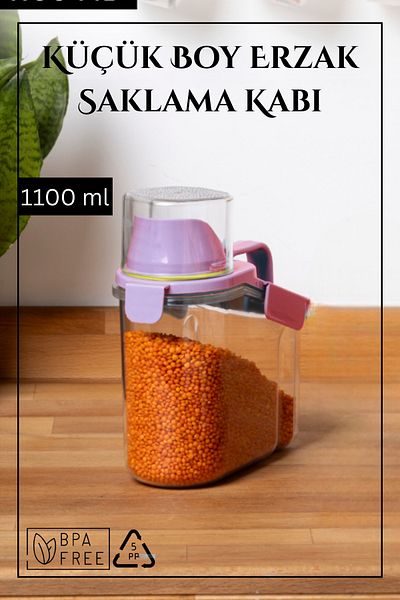 Espas Home Sealed Leakproof Food Storage Container / 1100 ml / Pink - Single