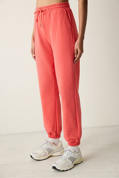 Penti Korallenrote Jogginghose mit hoher Taille und Taschen