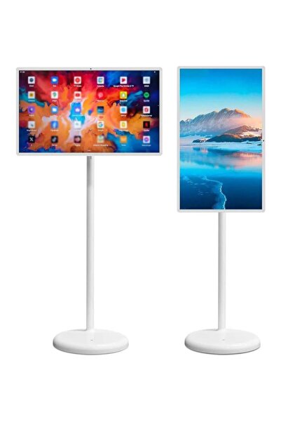 SANEC 32 İnç Dokunmatik Kiosk Ayaklı FHD Beyaz Renkli