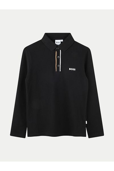 BOSS Polo pentru băieți J51175 Negru