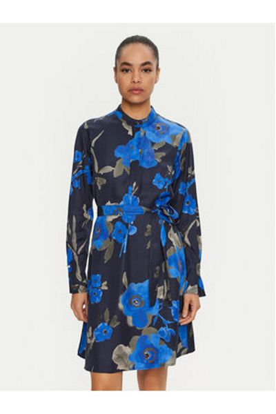 BOSS Rochie tip cămașă pentru femei 50528637 albastră