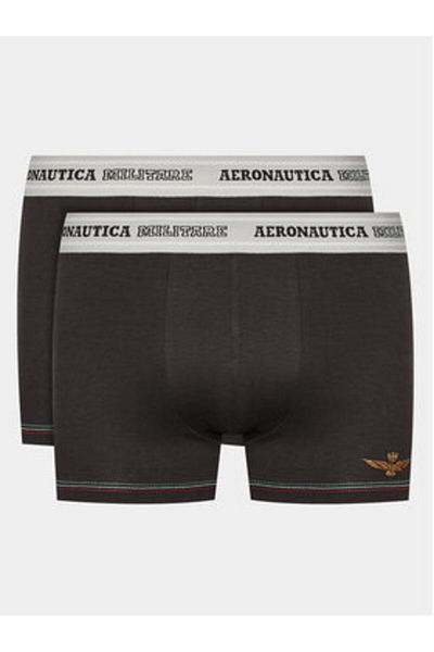 Aeronautica Militare Men's Set of 2 pairs of boxers AM1UBX003 Black