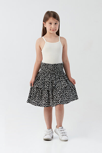 Fulla Moda Спідниця для дівчаток з квітковим візерунком та воланами