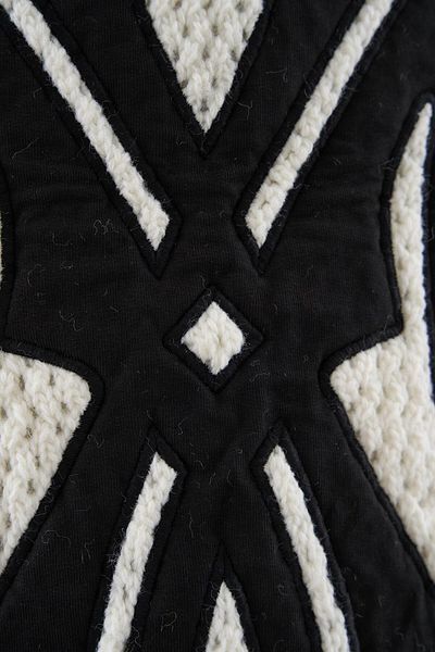 Machinist Mchnst Knit m Letter Applique Tee Ecru