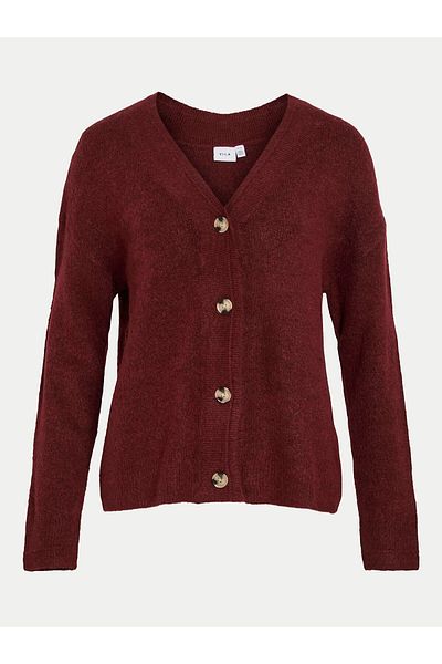 VILA Women's Cardigan 14101549 Red