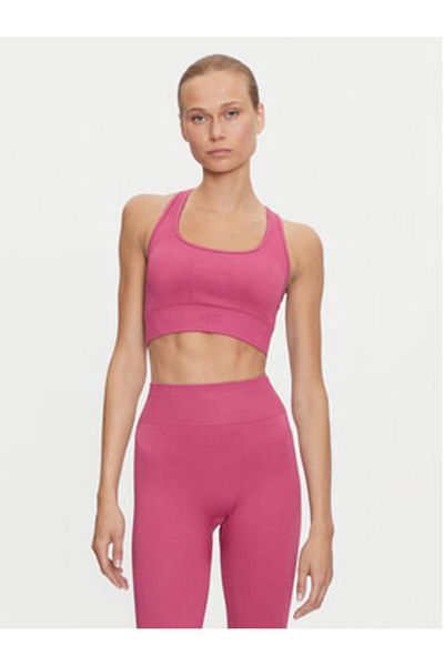 4F Sutien sport pentru femei 4FWAW24USBAF141 roz