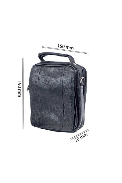 Toro Nero Geantă bărbătească neagră din piele naturală Cover Carrier