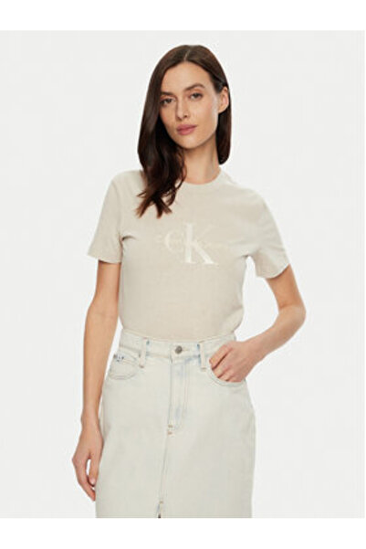 Calvin Klein Jeans Γυναικείο T-Shirt J20J224983 Μπεζ