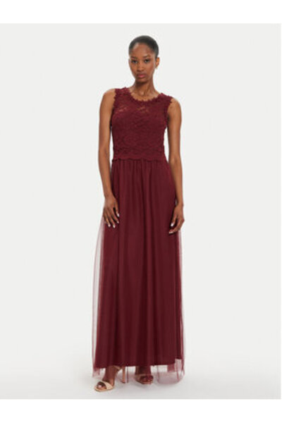 VILA Women's Evening Dress 14052673 Burgundy