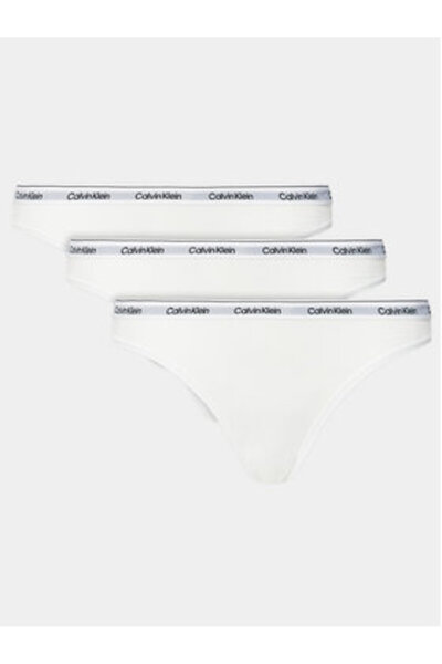 Calvin Klein Set de 3 perechi de chiloți clasici Calvin Klein Underwear pentru femei 000QD5207E Alb