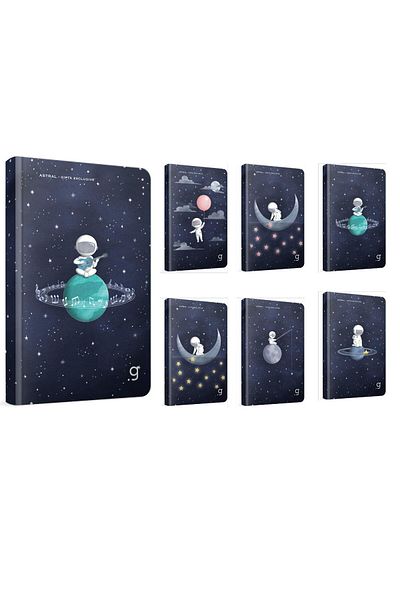 Gıpta Astral Hard Cover Stitched 13X21 96 Sheets Notepad Ruled (7364)