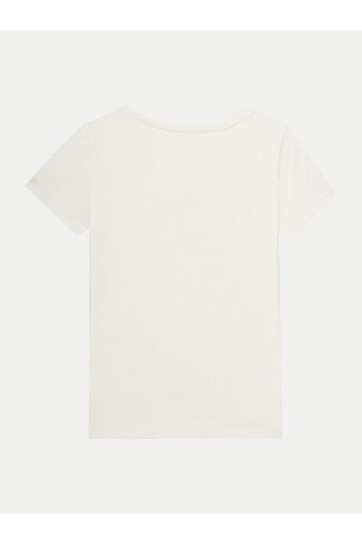 4F Tricou damă 4FWSS24TTSHF1359 Ecru