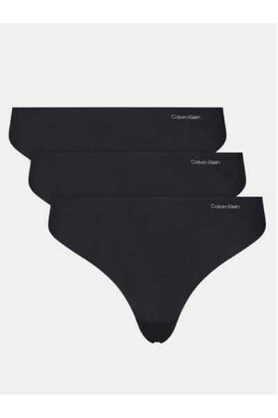 Calvin Klein Set de 3 perechi de chiloți tanga Calvin Klein pentru femei 000QD3558E Negru