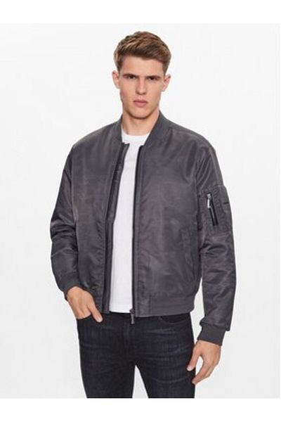 Calvin Klein Mens Bomber Jacket K10K109907 Gray
