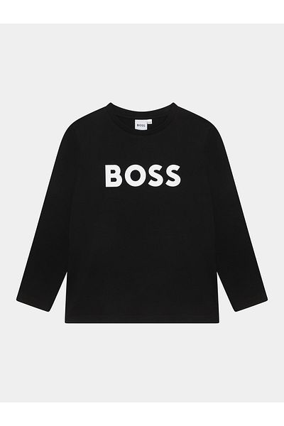 BOSS Bluză pentru băieți J25P25 D Negru