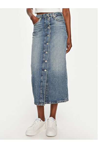 Tommy Hilfiger Women's Denim skirt WW0WW42879 Blue