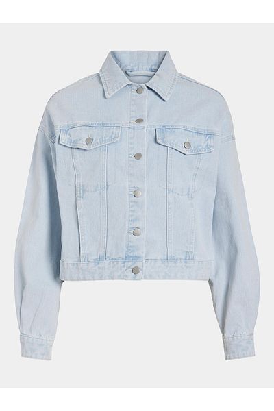 VILA Jachetă din denim pentru femei vila 14096848 albastră