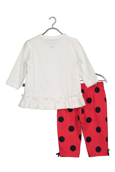 Blue Seven Girl Set blouse and leggings 422172 X White, Red