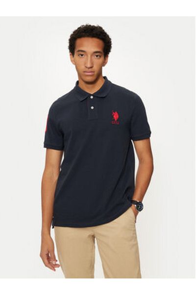 U.S. Polo Assn. Tricou polo pentru bărbați us polo assn MUP3313-L45 bleumarin